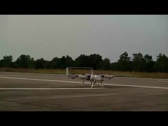 Industriële UAV drone met vier armen en acht rotoren leidt tot sterke windweerstand